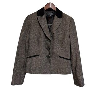 Kasper Tweed Blazer Brown Women’s Size 6 Career Classic British
